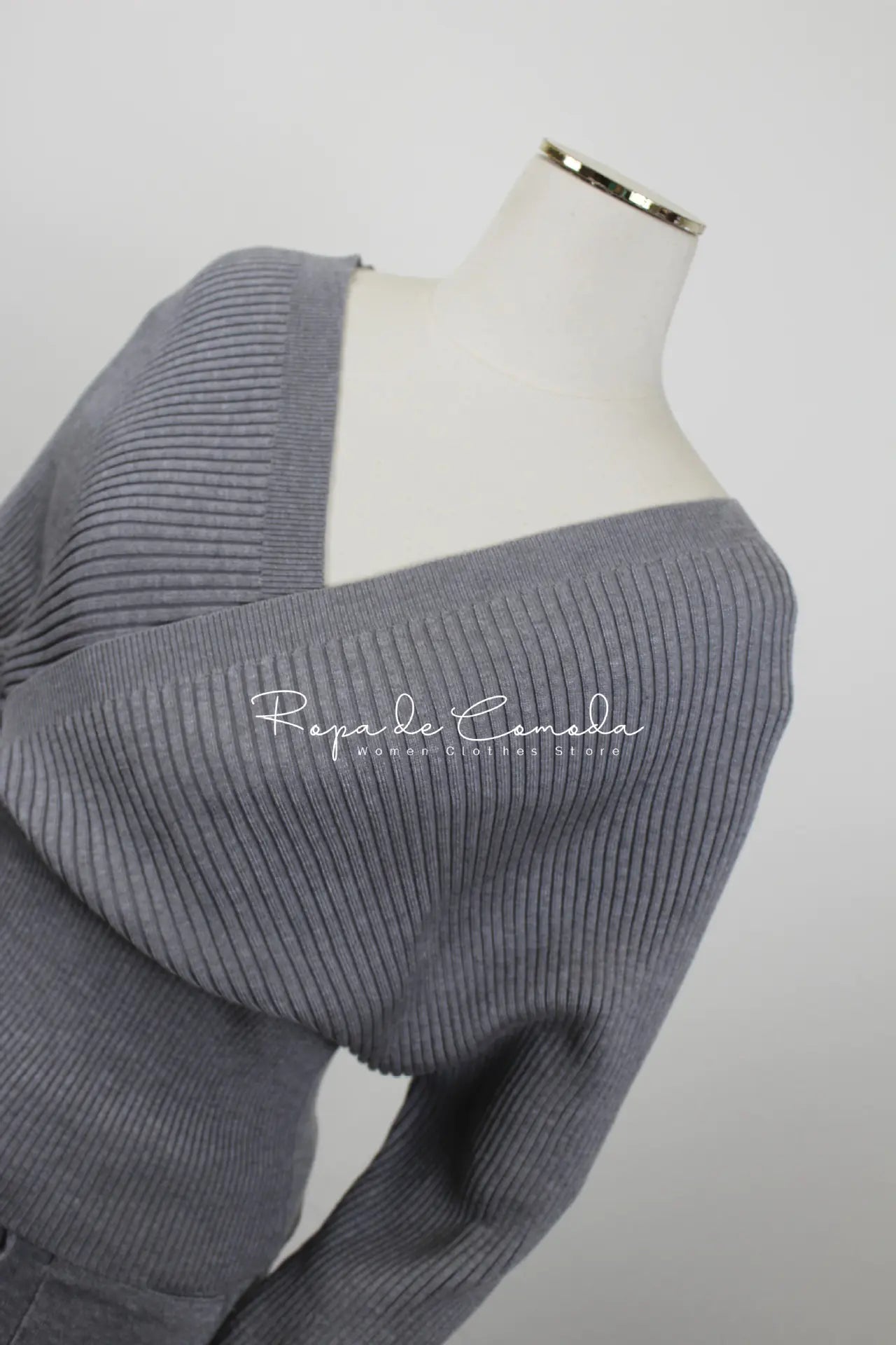 Trendy Batwing Sleeve V-Neck Knit Sweater Set for Women